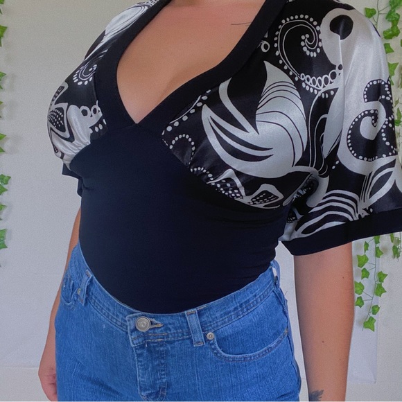 IZ BYER beautiful chiffon puffy sleeved y2k blouse!! - Picture 1 of 2